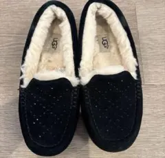 UGG スワロフスキー モカシン US6 黒 美品✨