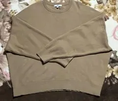 GW限定値下）UNIQLOスムースコットンクルーネックセーター 3XL ベージュ