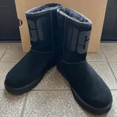 UGG ブラック ムートンブーツ UGGロゴ