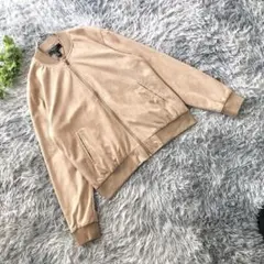 Forever21【M】スエード風 ジップアップ ジャケット ベージュ 羽織り