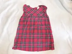 H&M 赤いチェック柄ワンピース 80