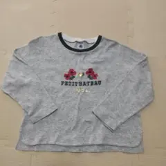 PETIT BATEAU 花柄トレーナー　長袖　ロンＴ　4ans 104cm