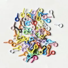 【100個】カラー　ヒートン　10×5