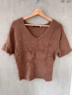 美品 ココディール 半袖ニット ブラウン【24時間以内発送】