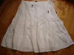 GAP リネン フレアスカート ホワイト