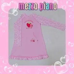 ❤メゾピアノ❤ミミポポ✨みみぽぽ✨いちご柄✨平成レトロ✨ワンピ✨ピンク❤