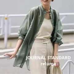 JOURNAL STANDARD relume バンドカラーシアーシャツ