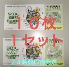 ホテル飲食券 10枚セット 10%割引