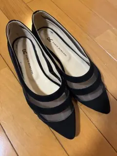 Fabio Rusconi ブラック スエード メッシュ パンプス 37