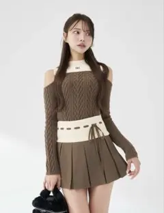 Darich ショルダーオープンニットセットアップ