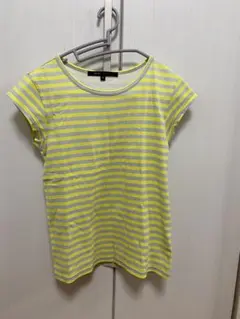 MARC JACOBS ボーダー 半袖 Tシャツ イエロー グレー Sのサムネイル