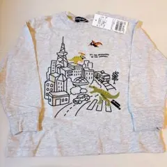 【新品タグ付】クレードスコープ　長袖カットソー　90cm 恐竜　刺繍