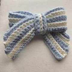 ストライプリボンブローチ