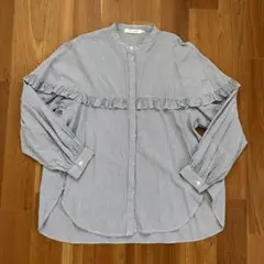 アメリカンホリック　フリル付きトップス　ストライプ
