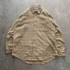 90’s オールドユニクロ 古着 ネルシャツ 長袖 チェック柄 Lサイズ