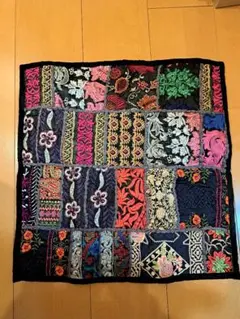 インド刺繍 ヴィンテージ パッチワーク クッションカバー