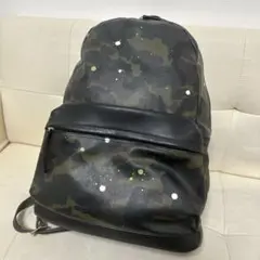 希少 Michael Kors MKモノグラム カモフラージュ リュック レザー 