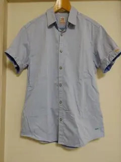 SCOTCH&SODA　半袖シャツ　ライトブルー　ダメージ加工のサムネイル