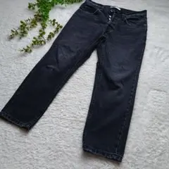 【ZARA】 デニム ブラック M、Lサイズ ダメージ加工 美品