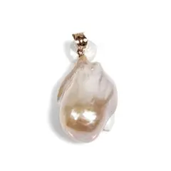 淡水パールペンダントバロック　オイスターパールNO25-2092
