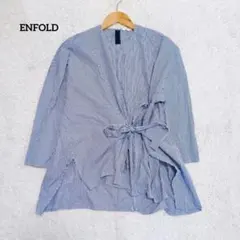 エンフォルド　ENFOLD　ストライプ　アシメントリー　リボン　ブラウス　シャツのサムネイル