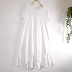 【fz26】アメリカンホリックTシャツワンピース　チュニック　ホワイト　Mサイズ