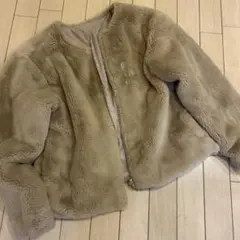 ノーカラー フリースジャケット