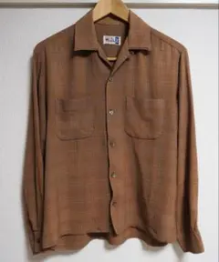 60s オンブレチェックシャツ シャドー レーヨン