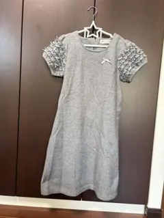 【美品】MOO NON NON 半袖ワンピース グレー 150