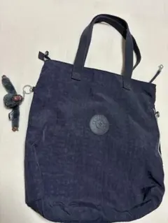 Kipling ネイビー トートバッグ