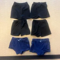 スパッツ 6点セット 黒 紺 120cm