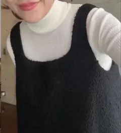 intimissimi リブ　タートル　ニットウール＆シルクハイネックトップス