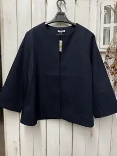 【新品】GLACIER ノーカラージャケット ネイビー M入学式