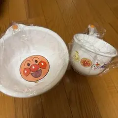 【新品・未使用】アンパンマン 子供用　湯桶・手桶セットのサムネイル