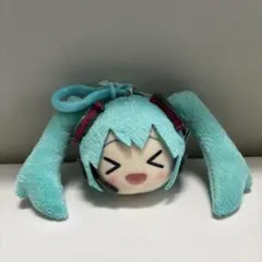 初音ミク チャーム付き　フェイスぬいぐるみマスコット