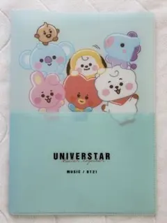 BT21 BTS キャラクター クリアファイル 6ポケット付き A4