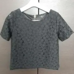& by P&D レース半袖トップス 38 黒のサムネイル