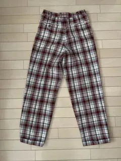 チェック柄 スラックス