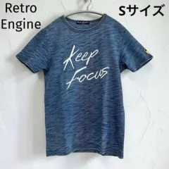 RetroEngine　アダムスジャグラー　ロゴ刺繍　Tシャツ　ブルー　Sのサムネイル