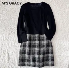 M'S GRACY エムズグレイシー ドッキングワンピース ブラック 40サイズ