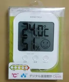 新品 ドリテック デジタル温湿度計 オプシス ホワイト O-230WT 大画面