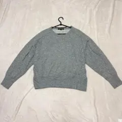 ⁠LAUTREAMONT 38 トレーナー ラメ ライトグレー 通勤⁠
