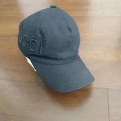 カスタム品　GUCCI ブラック ベースボールキャップ カスタム