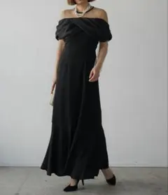 maison celon cross shoulder gather dress - メルカリ