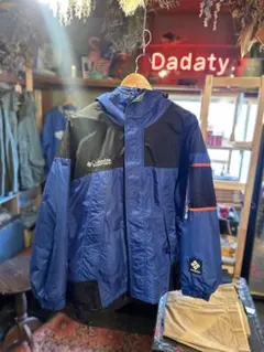 Columbia マウンテンパーカー　フード付きジャケット 青/黒