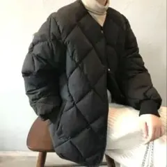 【美品】Esime ❀ キルティング White duckダウンジャケット