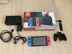 Nintendo Switch 本体 赤/青 ジョイコン 備品全て揃い済み - メルカリ
