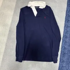 POLO RALPH LAUREN ネイビー 長袖ポロシャツ XS