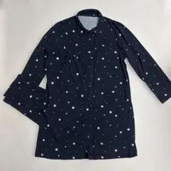 マタニティ用ネイビー星柄長袖パジャマ　西松屋　M-L