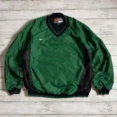 ナイキ NIKE TEAM ナイロン プルオーバー L グリーン メキシコ製古着